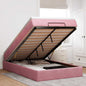 Cama otomana colchón cappucino cuero sintético 100x200cm