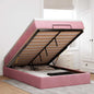 Cama otomana colchón cappucino cuero sintético 100x200cm