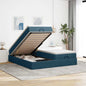 Cama otomana colchón LED cuero sintético capuchino 140x200cm