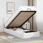 Cama otomana colchón cappucino cuero sintético 100x200cm