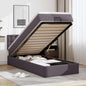 Cama otomana colchón cappucino cuero sintético 100x200cm
