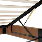 Cama otomana colchón cappucino cuero sintético 100x200cm