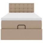 Cama otomana colchón cappucino cuero sintético 100x200cm