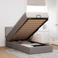 Cama otomana colchón cappucino cuero sintético 100x200cm