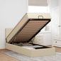 Cama otomana colchón cappucino cuero sintético 100x200cm
