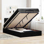 Cama otomana colchón cappucino cuero sintético 100x200cm