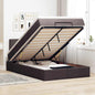 Cama otomana colchón cappucino cuero sintético 100x200cm