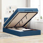 Cama otomana colchón cappucino cuero sintético 100x200cm