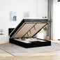 Cama otomana colchón cappucino cuero sintético 100x200cm