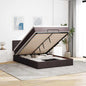 Cama otomana colchón cappucino cuero sintético 100x200cm