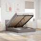 Cama otomana colchón cappucino cuero sintético 100x200cm
