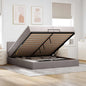 Cama otomana colchón cappucino cuero sintético 100x200cm