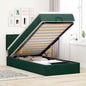 Cama otomana colchón cappucino cuero sintético 100x200cm