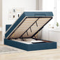 Cama otomana colchón cappucino cuero sintético 100x200cm