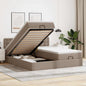 Cama otomana colchón cappucino cuero sintético 100x200cm