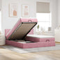 Cama otomana colchón cappucino cuero sintético 100x200cm