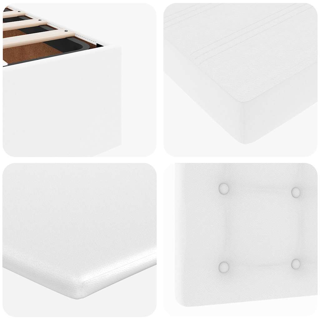 Estructura cama otomana colchón blanco puro 100x200cm