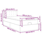 Estructura cama otomana colchón blanco puro 100x200cm