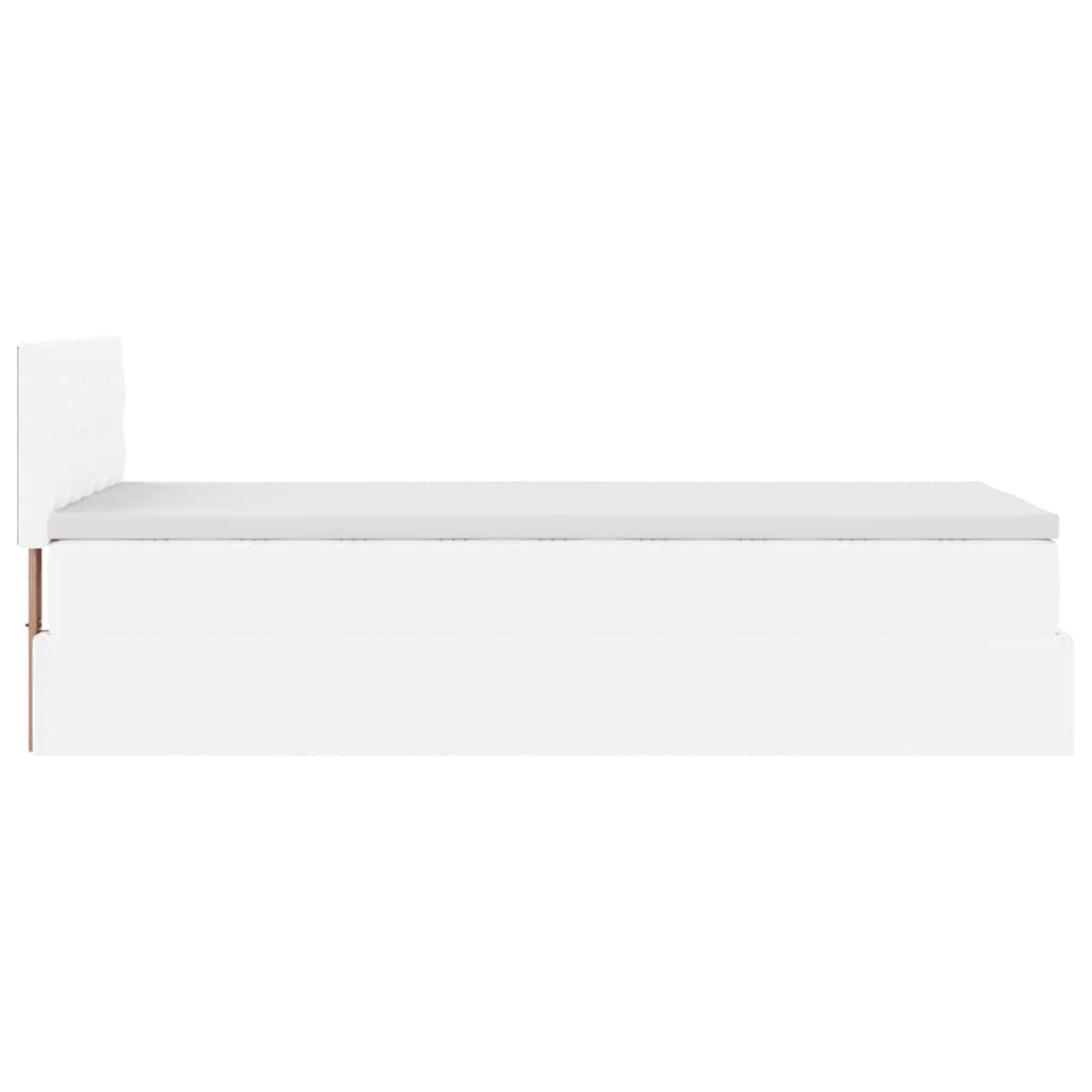 Estructura cama otomana colchón blanco puro 100x200cm