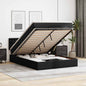 Cama otomana colchón LED cuero sintético capuchino 140x200cm