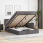 Cama otomana colchón LED cuero sintético capuchino 140x200cm