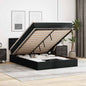 Cama otomana colchón LED cuero sintético capuchino 140x200cm