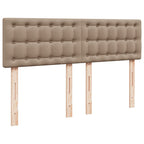 Cama otomana colchón LED cuero sintético capuchino 140x200cm