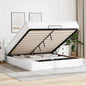 Cama otomana colchón LED cuero sintético capuchino 140x200cm
