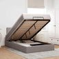Cama otomana colchón cappucino cuero sintético 100x200cm