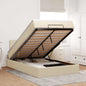 Cama otomana colchón cappucino cuero sintético 100x200cm