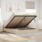 Cama otomana colchón cappucino cuero sintético 100x200cm