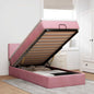 Cama otomana colchón cappucino cuero sintético 100x200cm