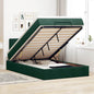 Estructura cama otomana colchón blanco puro 100x200cm
