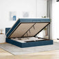 Cama otomana colchón LED cuero sintético capuchino 140x200cm