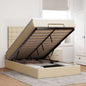 Cama otomana colchón cappucino cuero sintético 100x200cm