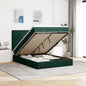 Cama otomana colchón LED cuero sintético capuchino 140x200cm