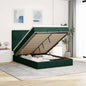 Cama otomana colchón LED cuero sintético capuchino 140x200cm