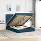 Cama otomana colchón LED cuero sintético capuchino 140x200cm