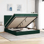 Cama otomana colchón LED cuero sintético capuchino 140x200cm