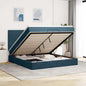 Cama otomana colchón LED cuero sintético capuchino 140x200cm