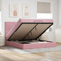 Cama otomana colchón LED cuero sintético capuchino 140x200cm