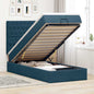 Cama otomana colchón LED cuero sintético capuchino 140x200cm