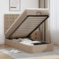 Estructura cama otomana colchón blanco puro 100x200cm