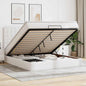 Estructura cama otomana colchón blanco puro 100x200cm