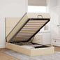 Estructura cama otomana colchón blanco puro 100x200cm