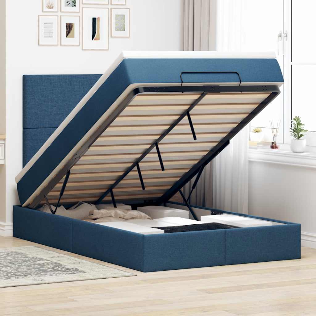 Estructura cama otomana colchón blanco puro 100x200cm
