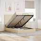 Estructura cama otomana colchón blanco puro 100x200cm