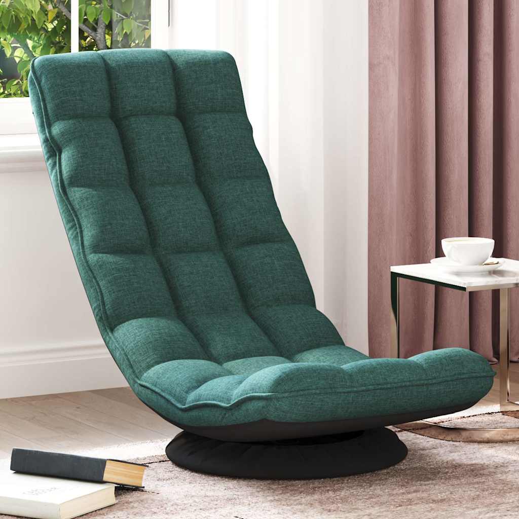 Silla giratoria de suelo de lino 70x51x79 cm
