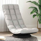 Silla giratoria de suelo de lino 70x51x79 cm