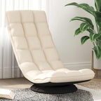 Silla giratoria de suelo de lino 70x51x79 cm